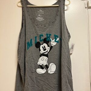 Torrid Gray Mickey Mouse Tank Top